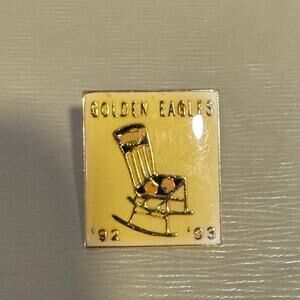 Vintage Golden Eagle rocking chair 1992 1993 enamel pin hat backpack lapel